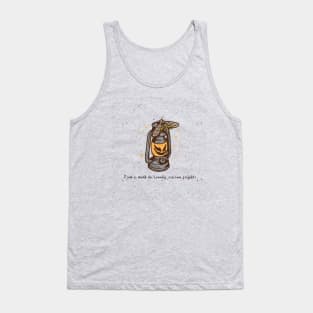 “I Am A Moth To Spooky Season Frights” Moth & Camping Jack o’ Lantern Tank Top